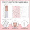 6Pcs 5Ml 0.17Oz Empty Lip Gloss Tubes Containers With Brush Applicator And Rose Gold Lid Lip Balm Bottle Pipe Containers For Diy Lipstick