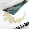 Catery Rhinestone Headpiece Gold Bride Wedding Hair Vine Headband Wedding Hair Accessories For Brides And Women