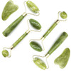 Tihood 6Pcs Massage Tools Kits 4 Pcs Jade Roller Facial Ridged Roller Kits Skin Roller With 2 Pieces Scraping Massage Tools Anti Aging And