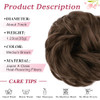 Morica 1Pcs Messy Bun Hair Piece For Women Medium Brown Hair Bun Scrunchie