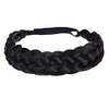 Toecwegr 5 Strands Synthetic Hair Braided Headband Hairpiece Classic Chunky Wide Plaited Braids Elasticmulti Color Headband Ladies Beauty