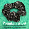 Sportybella Girls Lacrosse Scrunchie Black Velvet Hair Tie For All Hair Types Lacrosse Stick Design Lacrosse Accessories 1 Count