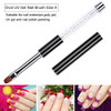 Ycyan 2Pcs Builder Gel Brush Set Polygel Hard Gel Nail Art Brushes Size 8