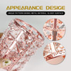 XB'ANG Flower Pattern Makeup Brush Holder Organizer Crystal Cosmetic Cup Eyeliners Eyebrow Pencil Storage Box Container Vanity Decor Accessories (Ros