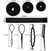 Willbond 21 Pcs Hair Bun Maker Kit Donut Hair Shaper Set For Women Black
