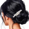 Jakawin Pearl Hair Accessories Silver Bridal Hair Comb Wedding Hair Clip