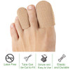 Welnove 10Pack Toe Caps Closed Toe Surface Fabric Sleeve Protectors With Gel Lining Prevent Pain Relief For Corns Blisters And Ingrown