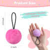 Morgles 16Pcs Pom Pom Hair Ties Fluffy Ponytail Holders For Girls Toddlers 2 Inch Multi Colour