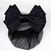 2 Pcs Bowknot Hair Snood Net Barrette Bun Cover Bow Hair Clip Xmas Gifts For Women Lady