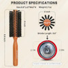 Sunbird 100 Percent Boar Bristle Round Brush For Blow Drying And Fine Hair Grooming