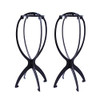 Yantaisiyu 2 Pieces Wig Stands Wig Head Stand 14.2 Inches Travel Portable Wig Holder For Multiple Wigs And Hats Black