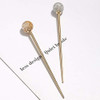 2Pcs Simple Elegant Round Ball Metal Hair Stick Fork Chignon Pin Lollipop Shape Decorative Hairpin Chopsticks Hair Jewelry For Women Lady