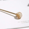 2Pcs Simple Elegant Round Ball Metal Hair Stick Fork Chignon Pin Lollipop Shape Decorative Hairpin Chopsticks Hair Jewelry For Women Lady