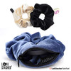 Lokistashed 3 Pack Velvet Hair Tie Scrunchies For Girls And Women The Original Hidden Pocket Scrunchie With Zipper Pocket Storage