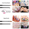 Joyjuly 20Pcs Nail Art Design Tools 15Pcs Painting Brushes Set With 5Pcs Dotting Pens Black