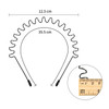 Willbond 3 Pack Metal Headband Men Non Slip Wavy Spring