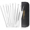 Menoly Pimple Popper Tool Kit 10 Pcs Blackhead Remover Tool Zit Popper For Blemish Pimple Comedone Extractor Acne Tool For Blackheads Acnes