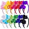 Siquk 12 Pcs Bow Headbands For Girls Headband With Ribbon Bow