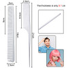 Boao 2 Pcs Metal Combs Silver Rat Tail And Fine Cutting Comb