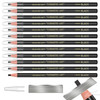 12 Piece Black Colour Waterproof Eyebrows Pencil Tattoo Makeup And Microblading Supplies Kit Permanent Eye Brow Liners In Waterproof Eyebrow