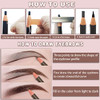 12 Piece Black Colour Waterproof Eyebrows Pencil Tattoo Makeup And Microblading Supplies Kit Permanent Eye Brow Liners In Waterproof Eyebrow