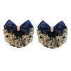 2Pcs Professional Hair Bun Cover Net Snood Hairnet Bowknot With Fan Shaped Lace Pearl Crystal Decoration Barrette Hair Clip Hair Accessories