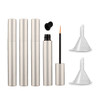 Lasenersm 4 Pieces 5Ml Aluminum Empty Eyeliner Tubes Refillable Eyelash Growth Liquid Bottle Plastic Eyeliner Vials Tube With Brush Eyelash