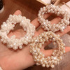 Unicra Pearl Hair Ties Beaded Hair Scrunchies Ponytail Holder Hair Accessories For Women Pack Of 3