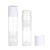 100 Sets Empty Lip Balm Tubes Bulk Round With Caps For Diy Lipstick Homemade 3 Per 16 Oz 5.5 Ml Clear Bpa Free 100 Tubes And Caps