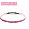 10 Pcs Glitter Non Slip Running Headbands Elastic Girls Sports Velvet Sparkly Fabric Stretchy Shiny Headbands Pack Workout Fashion Hair