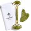 Jade Roller And Gua Sha Spa Grade Face Roller Massager And Gua Sha Massage Tool Set. 100 Percent Authentic Jade Stone.