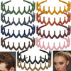 LAPOHI 10 PCS Non Slip Fashion Effortless Plastic Headbands with Teeth Comb Skinny Hair Bands for Women Men Teen Girls, Comb Teeth Morandi