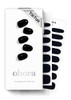 Ohora Semi Cured Gel Nail Strips Black Solid N Onyx