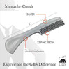 Gents Mustache And Beard Styling Comb Pocket Sized Tortoise Black Grey 3 Pack