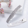 Crystal Hair Barrette 6Pcs Sparkly Brilliant Rhinestone Rectangular Barrettes French Design Bridal Fashion Gorgeous Bling Hair Clips Ponytail Holder