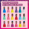 Disney Princess Nail Polish Set 18 Piece Peel Off For Girls Ages 3 Plus