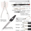 3 Swords Germany Brand Quality 12 Piece Manicure Pedicure Grooming Kit Set For Professional Finger And Toe Nail Care With Black Genuine