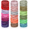 Tecunite 200 Pcs Hair Elastics Bulk Glitter Colorful 2Mm