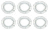 Fodattm 6Pcs Women Lady Stretch Flexible Plastic Full Circle Hair Comb Headband Hair Hoop Hair Clip Spring Head Band With Deep Teeth Clear