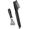 Boao 2 Pack Hair Brush Cleaner Wood Color Black Polished Wooden Handle Rake