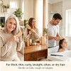 Boar Bristle Hair Brush And Comb Set For Women Men Kids Best Natural Wooden Paddle Hairbrush And Small Travel Styling Brush For Wet Or Dry