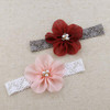 Kercisbeauty Baby Girls Flower Bows Headband Lace Headwear For Toddler Babies Elastic Adjustable Head Piece Wreath Halloween Holiday Sunday