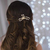 Insowni 26 Pack Gold Wedding Bridal Hair Side Combs Plus U Shaped Hair Pins Clips Barrettes Leaf Flower Rhinestone Pearl Hair Pieces Updo