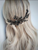 Aimimier Bridal Black Crystal Hair Pins Classical Wedding Back Comb Prom Party Festival Hair Accessories For Women And Girls