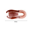 2Pcs Plastic Flexible Interlocking Banana Clip And 2Pcs Rhinestone Circular Zig Zag Head Tooth Hair Hoop Hairband For Women Hair Accessories