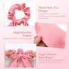 Lawie 10 Pack Colorful Solid Satin Long Hair Ribbons Knotted Hair Bows Long Tails Scrunchies Scarf Hair Ties Headbands Elastics Rubber