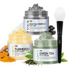 Anai Rui 3 Pcs Face Mask Set Turmeric Green Tea And Dead Sea Clay Masks