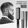 3 Pieces Men Barber Comb Set Taper Hair Cutting Flat Top Clipper Flattop Barberology Heat Resistant Fiber Comb For Men Women