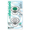 Steripod Clip On Toothbrush Protector Green Silver 2 Count