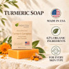 Turmeric Soap For Face And Body Handmade Cold Process Organic. 2 Pack